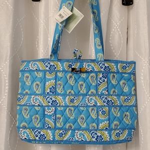 NWT Vera bradley Bermuda Blue Tic Toc tote